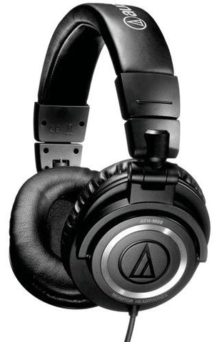 Audio-Technica ATH-M50 Professional Studio Monitor Headphones with Coiled Cable