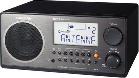 Sangean WR-2 Digital AM/FM Tabletop Radio- Black